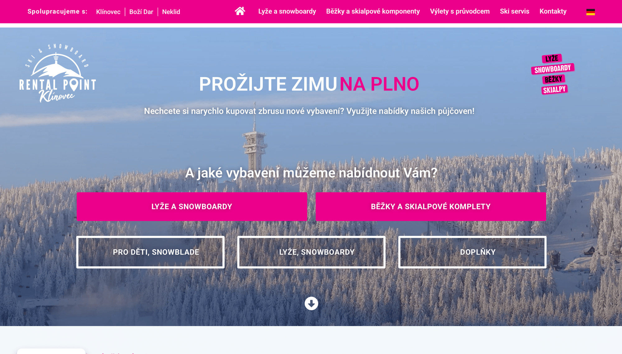 Web Rental Klínovec